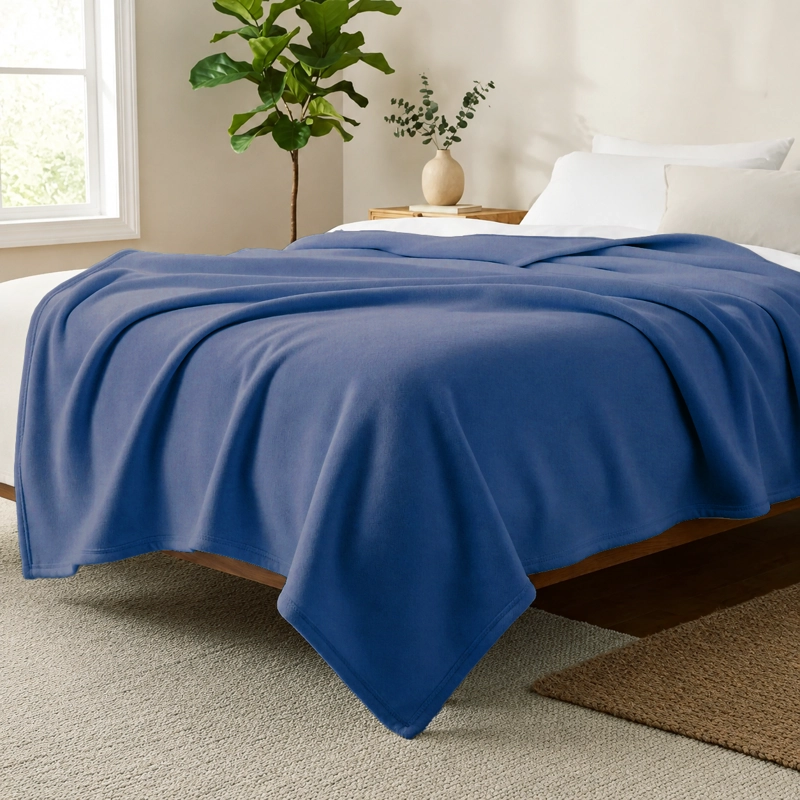 FRAZADA POLAR 1P D AZUL - 1