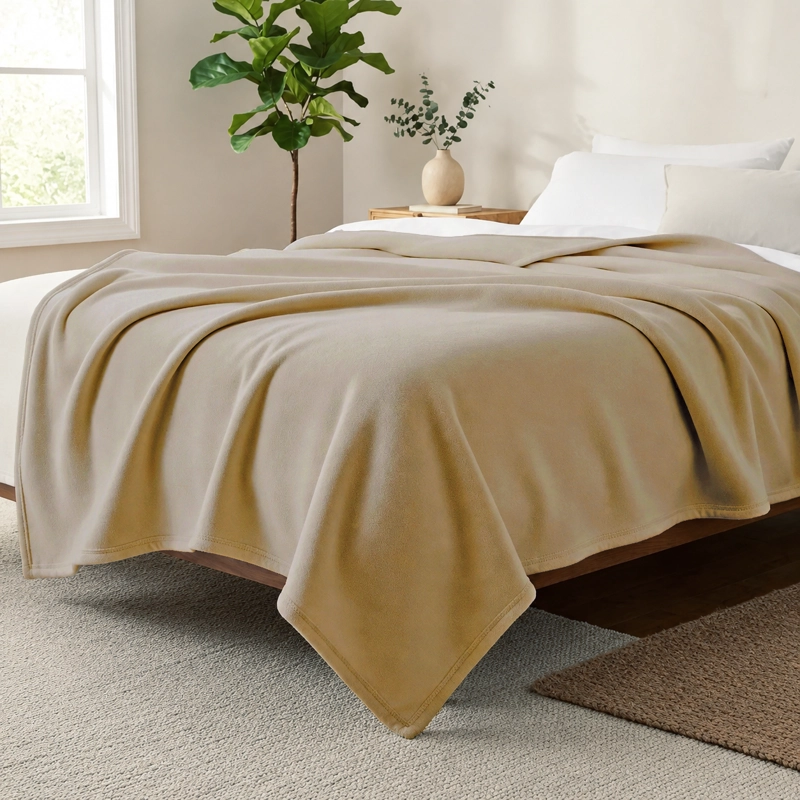 FRAZADA POLAR 1P B BEIGE - 1