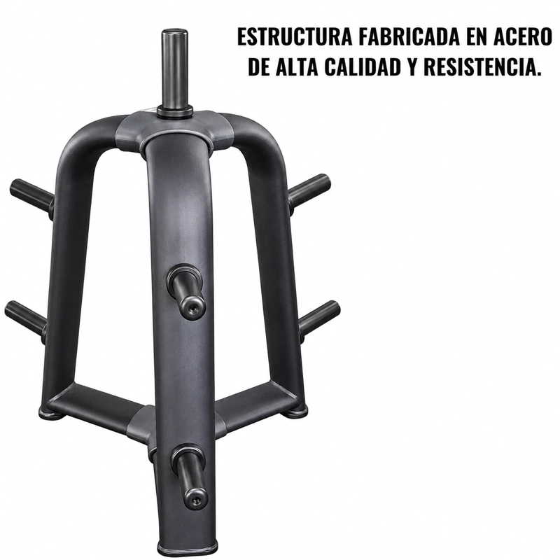 RACK PARA DISCOS OLÍMPICOS 2029 SACRIFICE SPORTS CON 7 BARRAS DE APOYO - 5