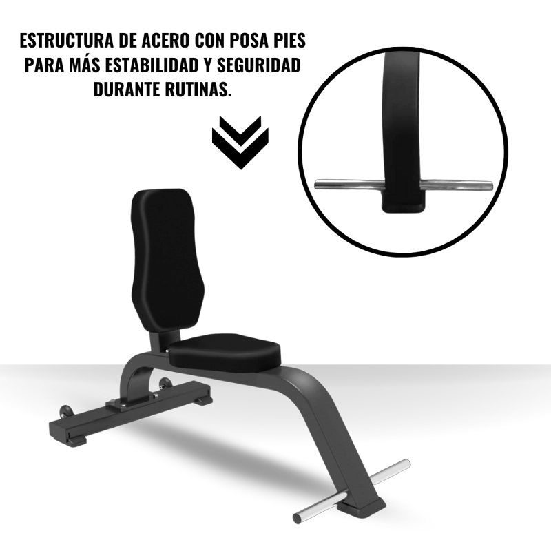 BANCO DE 90° GRADOS 1029 SACRIFICE SPORTS CON BARRAS DE SOPORTE Y RUEDAS PARA TRANSPORTE - 4