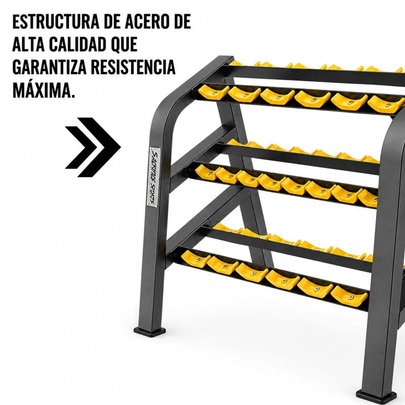 RACK DE MANCUERNAS 1050 SACRIFICE SPORTS DE 3 NIVELES - 4