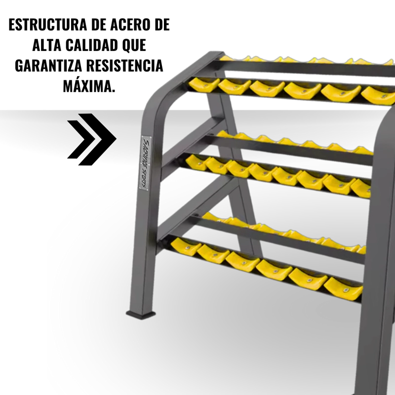 RACK DE MANCUERNAS 1050 SACRIFICE SPORTS DE 3 NIVELES - 5