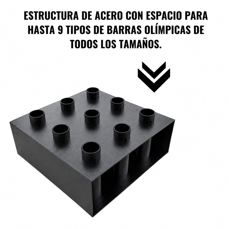 RACK SACRIFICE SPORTS ACERO 20 KG BARRAS OLÍMPICAS - 3
