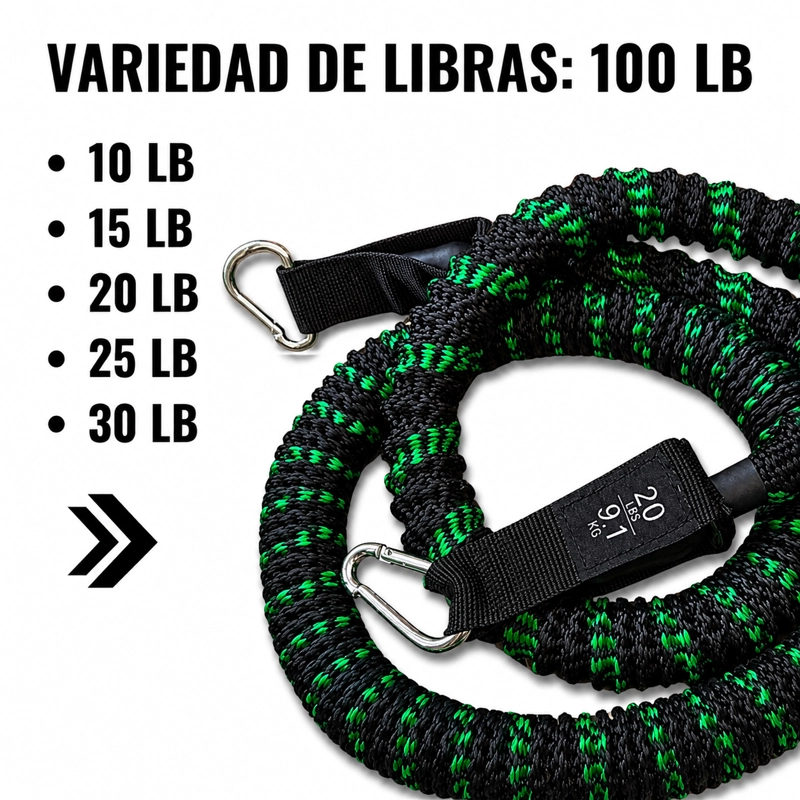 CUERDA DE RESISTENCIA SACRIFICE SPORTS 100 LIBRAS - 2