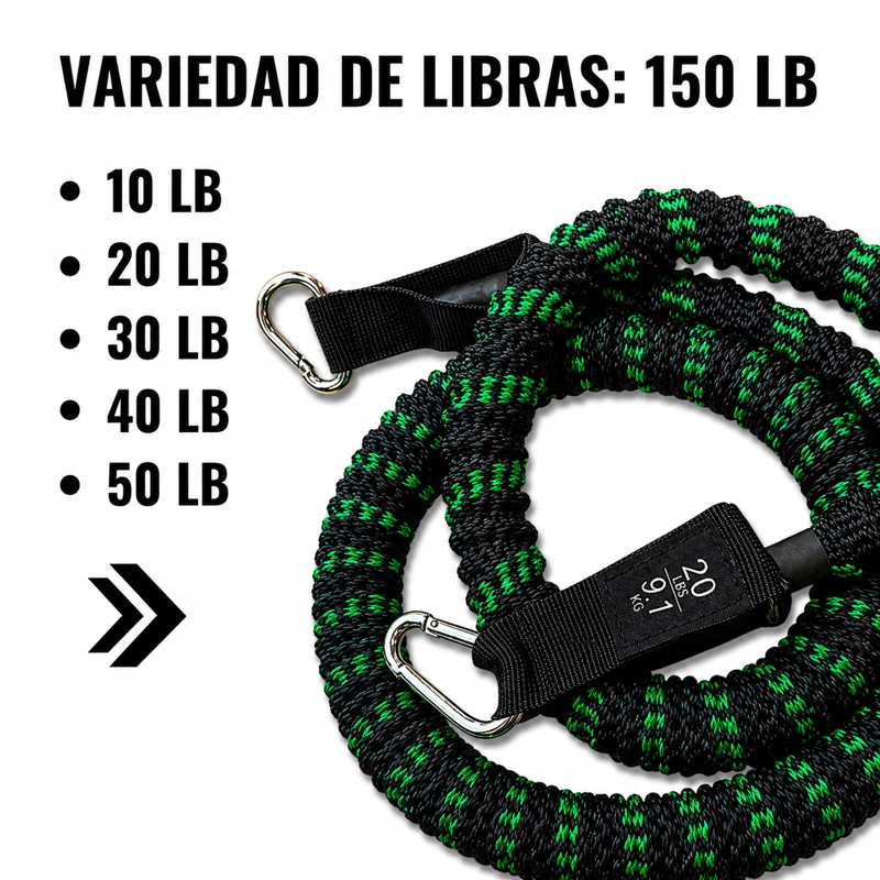 CUERDA DE RESISTENCIA SACRIFICE SPORTS 150 LIBRAS - 2