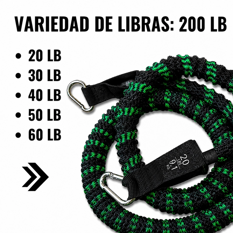 CUERDA DE RESISTENCIA SACRIFICE SPORTS DE 200 LIBRAS - 2