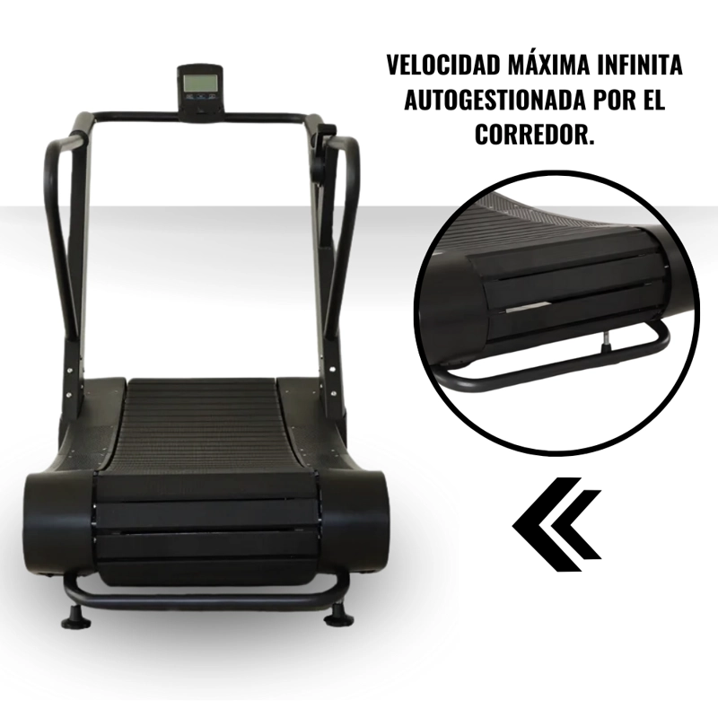 TROTADORA PROFESIONAL 901 SUPERFICIE CURVA VELOCIDAD MANUAL NEGRA - 4
