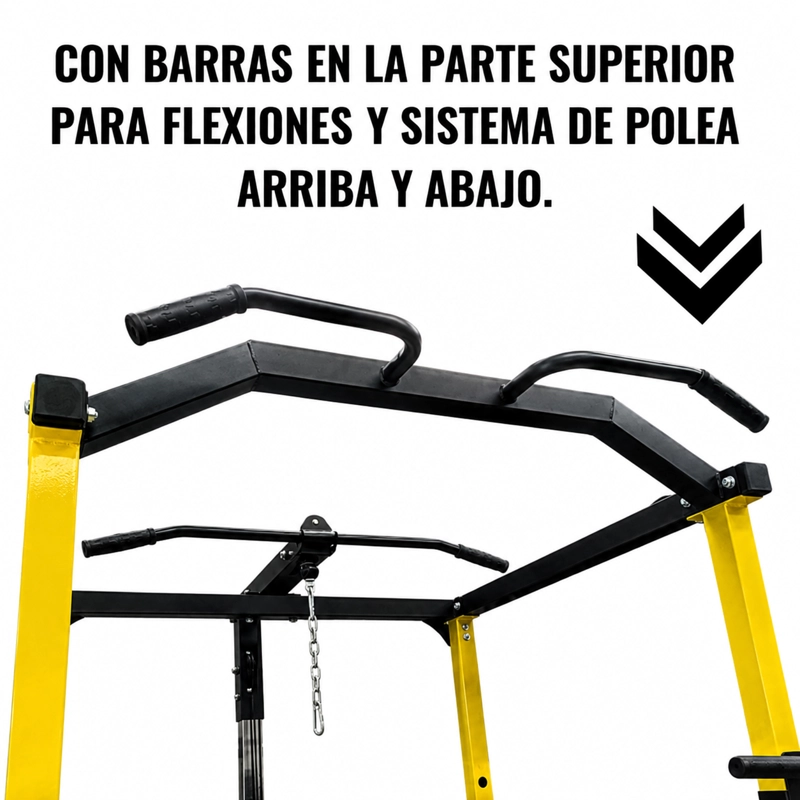 JAULA MULTIFUNCIONAL RACK HOME GYM CON POLEA YLY10 - 2