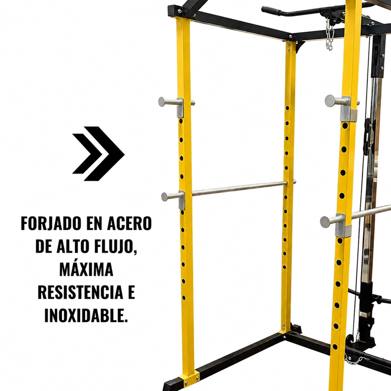 JAULA MULTIFUNCIONAL RACK HOME GYM CON POLEA YLY10 - 3