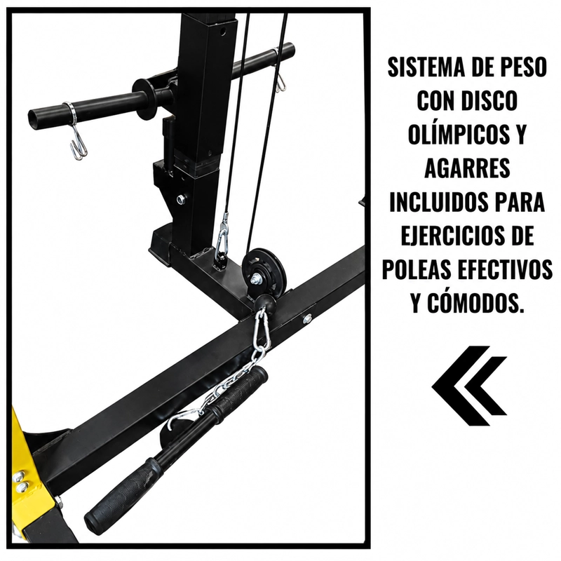 JAULA MULTIFUNCIONAL RACK HOME GYM CON POLEA YLY10 - 4