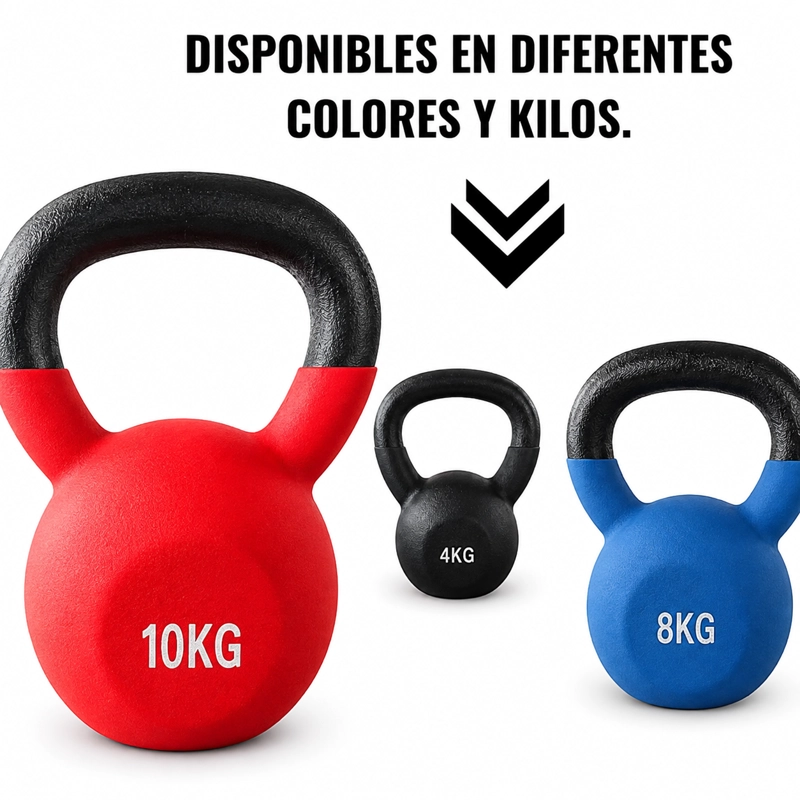 PESAS RUSAS KETTLEBELL DE 2 KG CUBIERTAS DE NEOPRENO - 3