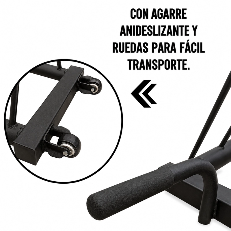 RACK MOVIL PARA DISCOS OLIMPICOS BUMPER DE 8 ESPACIOS YLY13 - 3