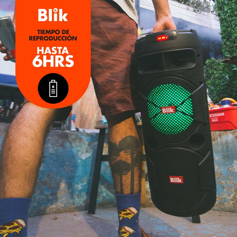 PARLANTE BLUETOOTH KARAOKE CON MICROFONO BLIK SCREAMER3 - 2