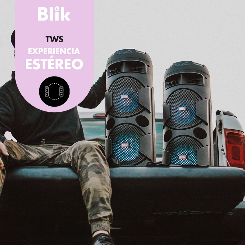 PARLANTE BLUETOOTH KARAOKE CON MICROFONO BLIK SCREAMER3 - 6