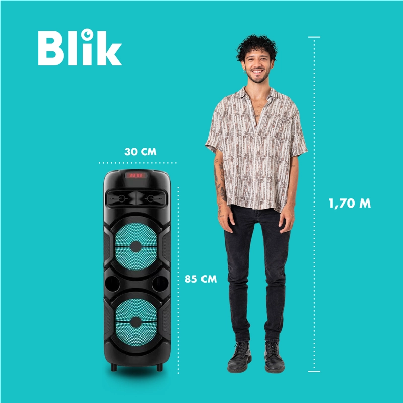 PARLANTE BLUETOOTH KARAOKE CON MICROFONO BLIK WAVEMAX2 - 5