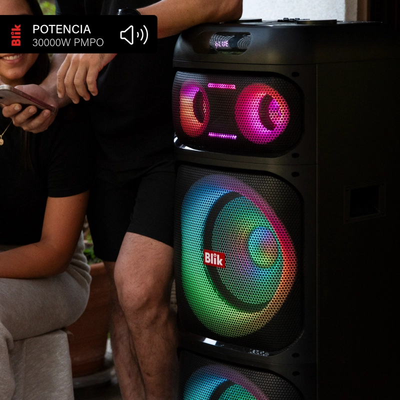 PARLANTE BLUETOOTH KARAOKE CON MICROFONO BLIK LIGHTUP700 - 3