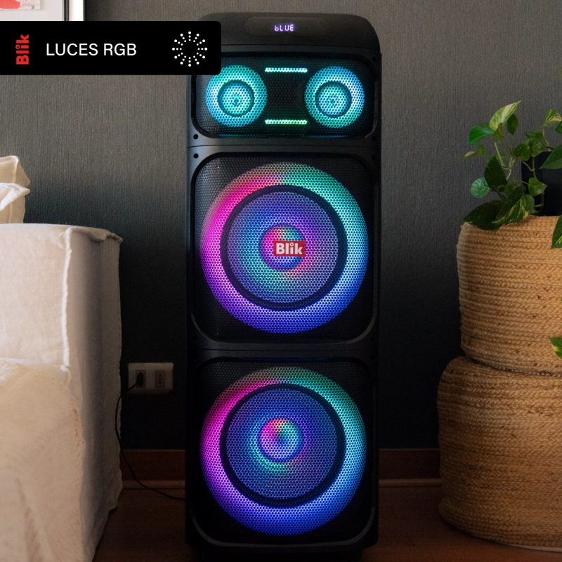 PARLANTE BLUETOOTH KARAOKE CON MICROFONO BLIK LIGHTUP700 - 5