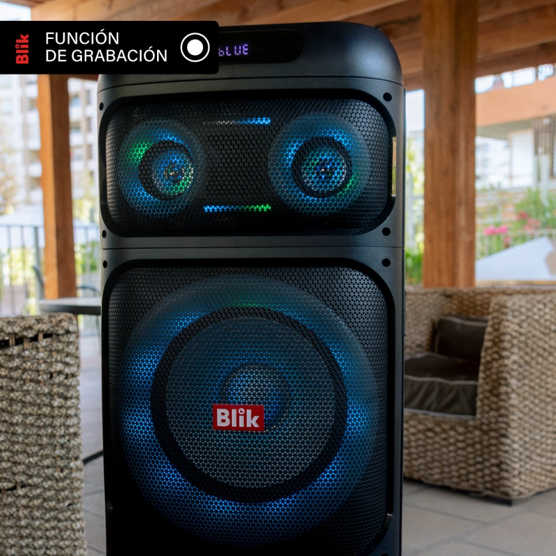 PARLANTE BLUETOOTH KARAOKE CON MICROFONO BLIK LIGHTUP700 - 6