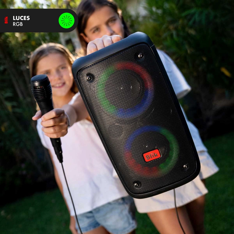 PARLANTE BLUETOOTH BLIK KARAOKE VOICE3 CON MICRÓFONO - 7