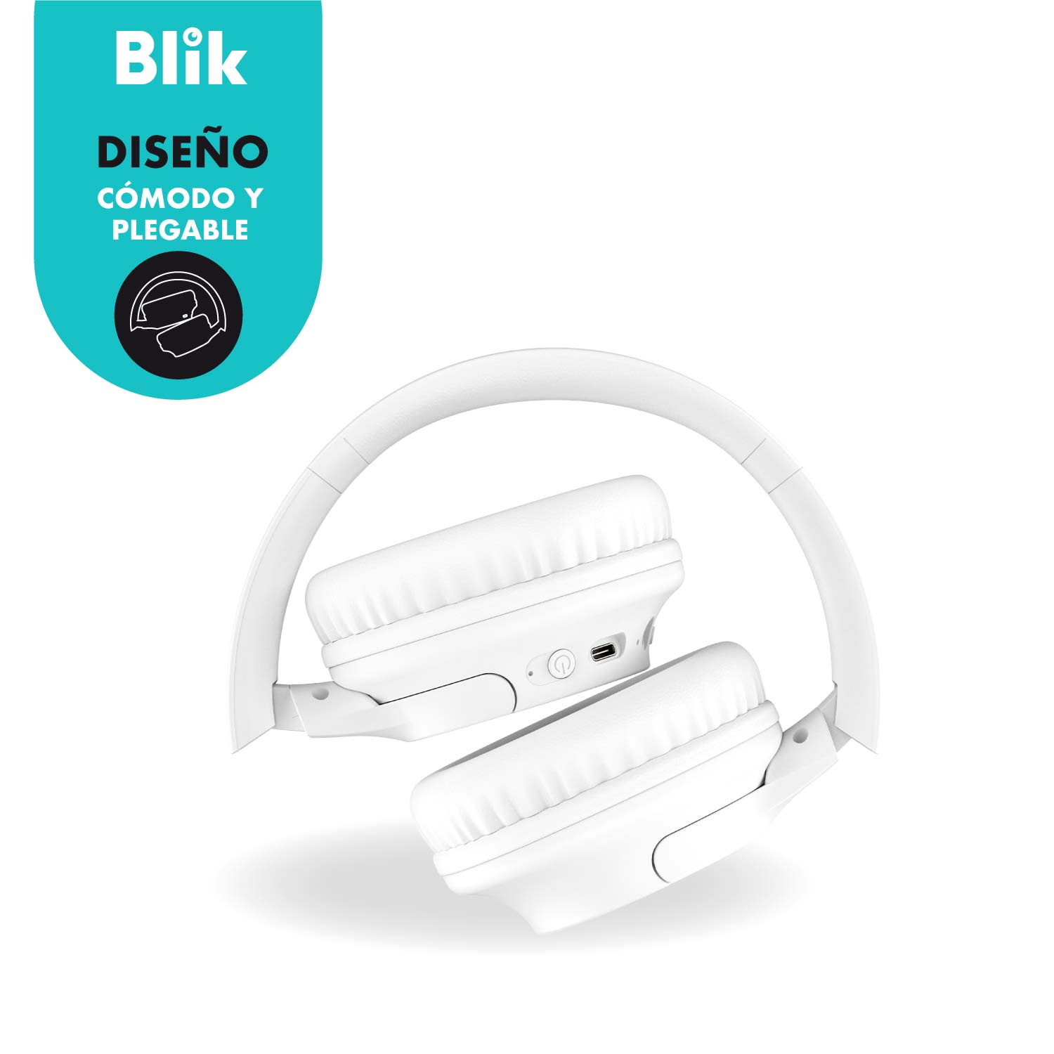 AUDIFONOS BLUETOOTH INALAMBRICOS BLIK SOUL250 BLANCOS 20 HRS - 4