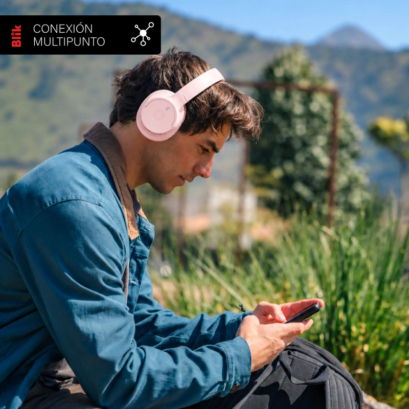 AUDIFONOS BLUETOOTH INALAMBRICOS BLIK SOUL250 ROSADOS 20 HRS - 6