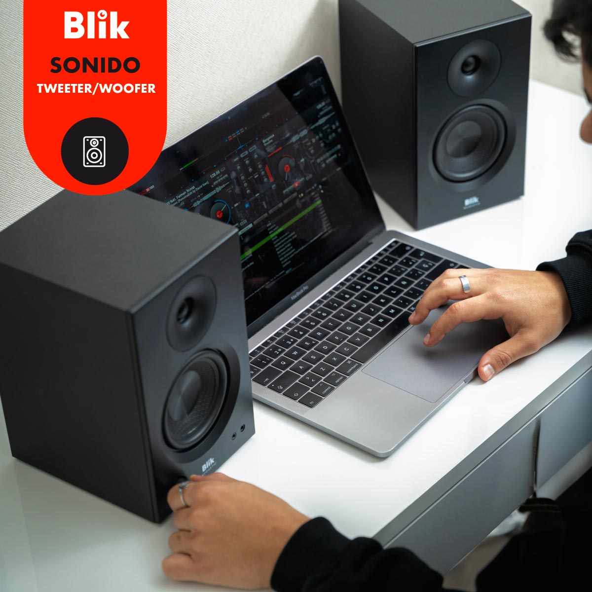PAR PARLANTES HI-FI BLUETOOTH BLIK BOOKSHELFONE 70W - 5