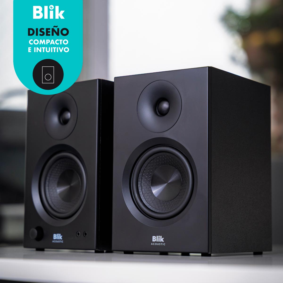 PAR PARLANTES HI-FI BLUETOOTH BLIK BOOKSHELFONE 70W - 8