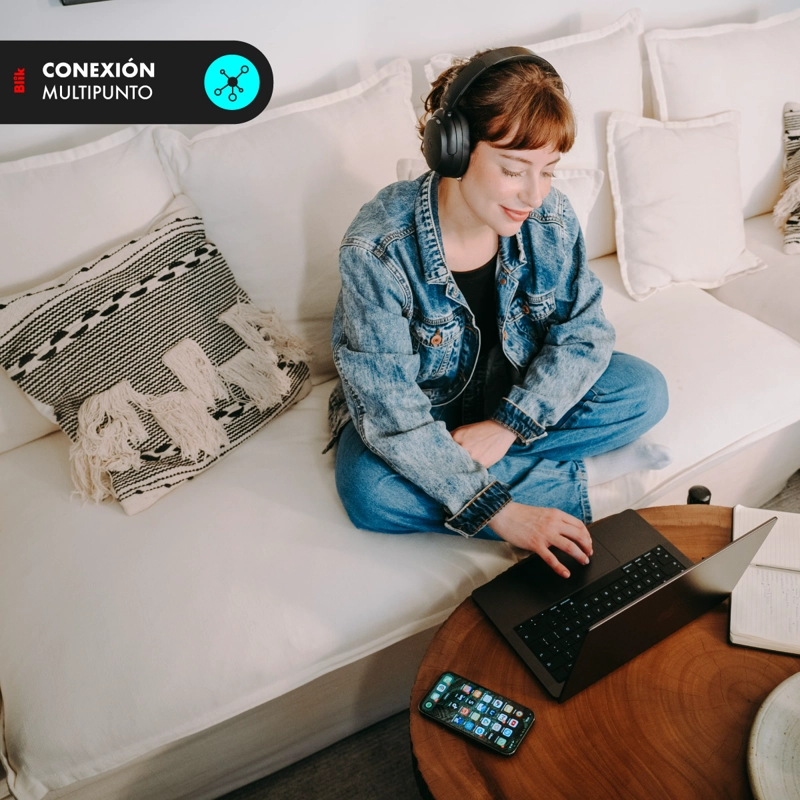 AUDIFONOS BLUETOOTH BLIK AURA950 CANCELACION DE RUIDO 72H - 8