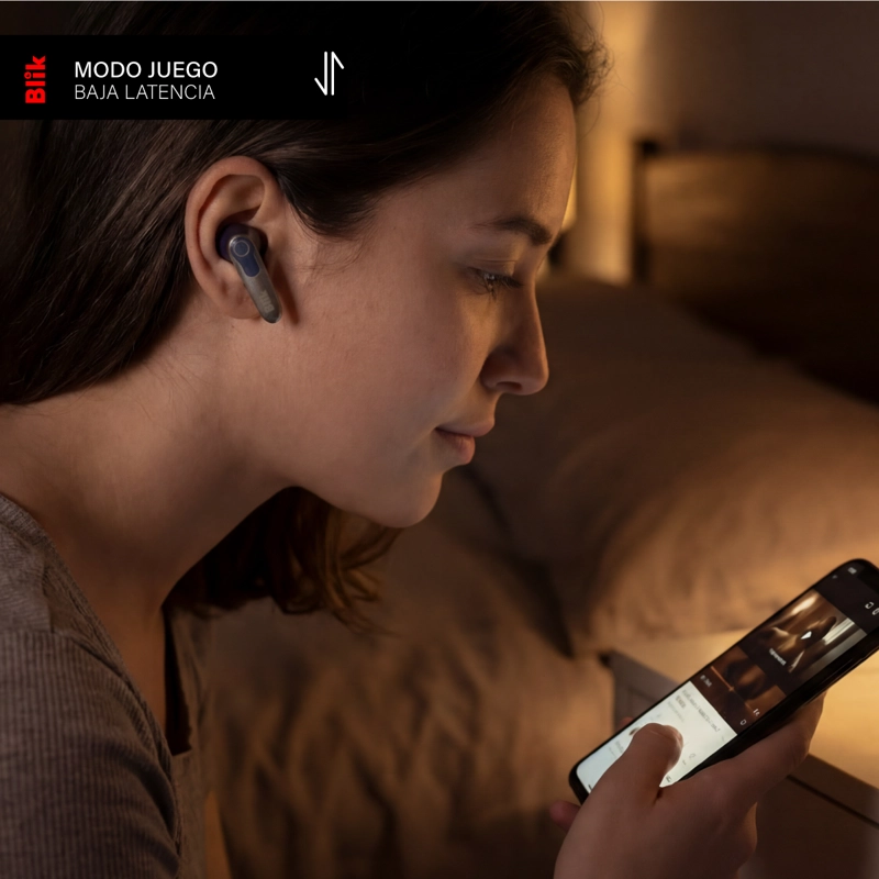 AUDIFONOS BLUETOOTH BLIK GAME-X BAJA LATENCIA 30 HRS - 5