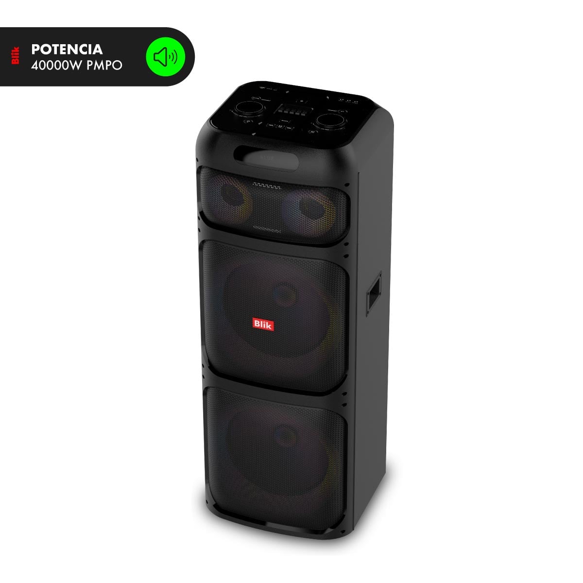 PARLANTE BLUETOOTH KARAOKE CON MICROFONO BLIK LIGHTUP900 - 3