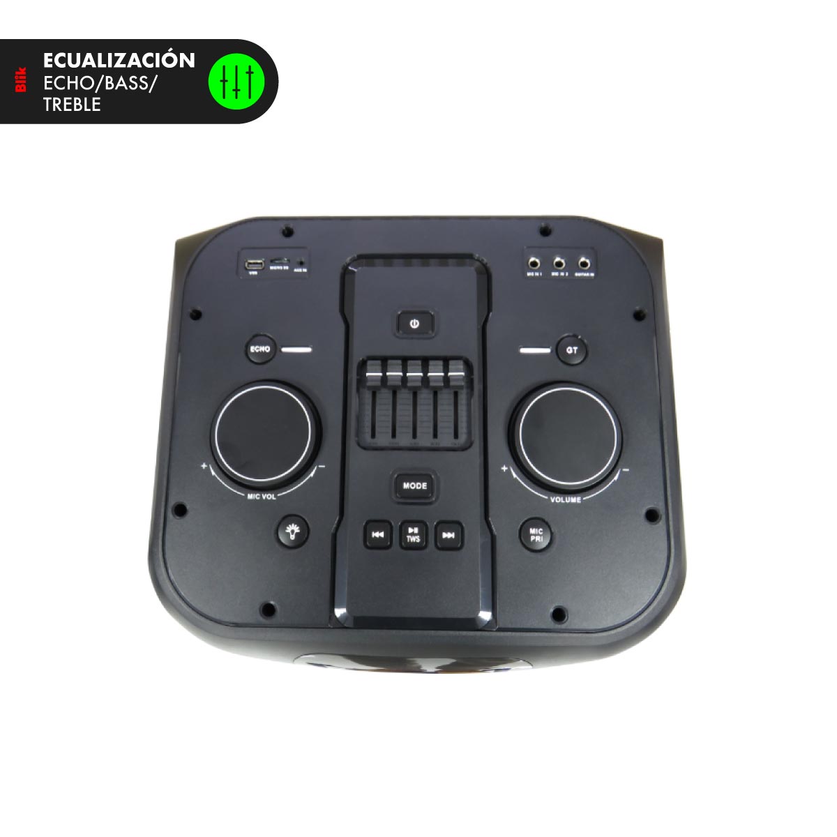 PARLANTE BLUETOOTH KARAOKE CON MICROFONO BLIK LIGHTUP900 - 4