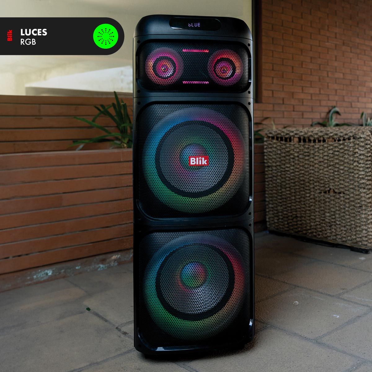 PARLANTE BLUETOOTH KARAOKE CON MICROFONO BLIK LIGHTUP900 - 5