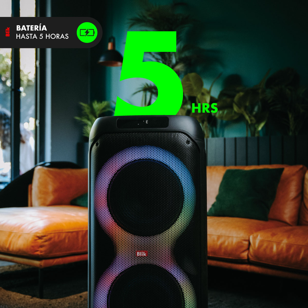PARLANTE BLUETOOTH KARAOKE CON MICROFONO BLIK LIGHTMAX12 - 5
