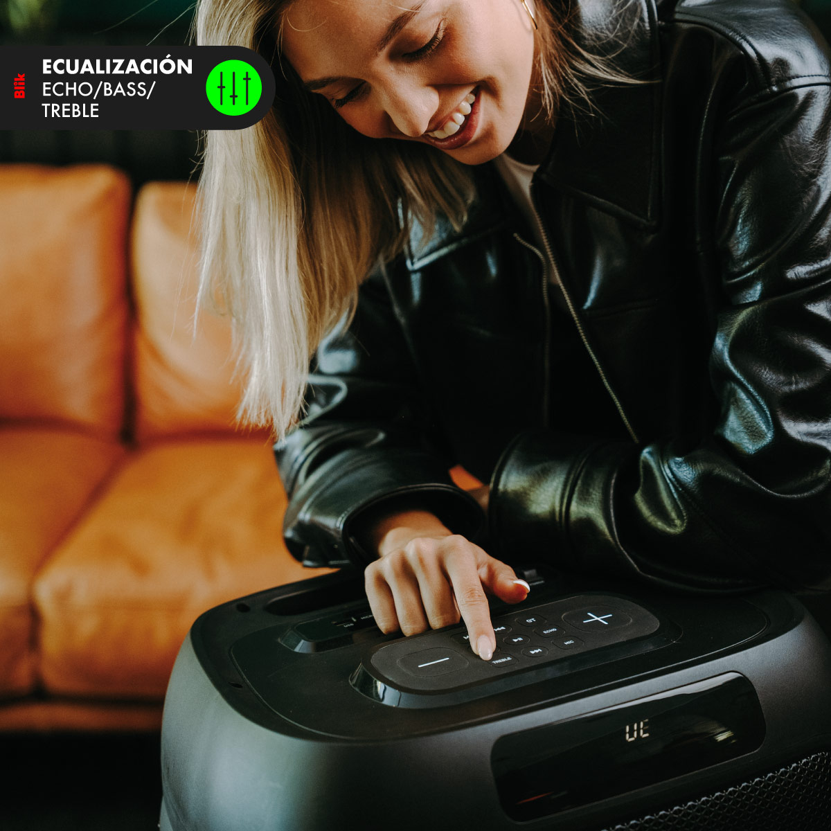 PARLANTE BLUETOOTH KARAOKE CON MICROFONO BLIK LIGHTMAX12 - 6