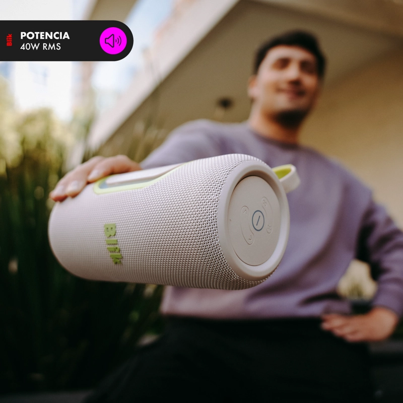 PARLANTE BLUETOOTH PORTATIL BLIK HYPEBASS40 40W IPX5 8 HRS CREMA - 3
