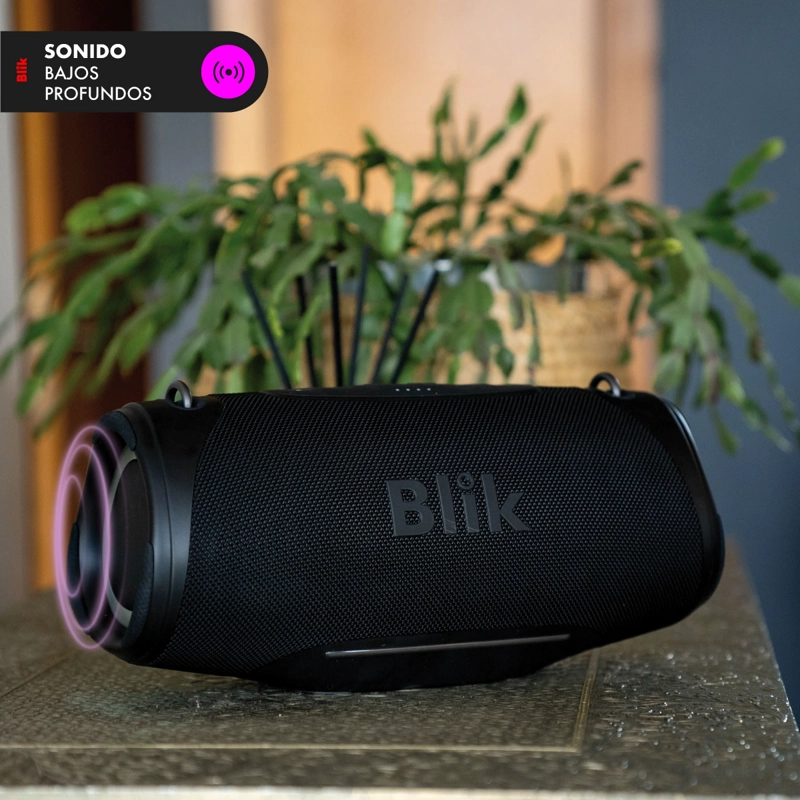 PARLANTE BLUETOOTH PORTATIL BLIK BASS300 80W IPX7 8 HRS - 5
