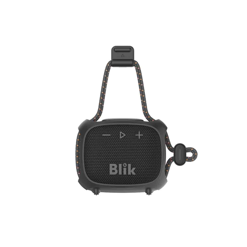 PARLANTE BLUETOOTH BLIK RIDER 8W IPX7 5H CLIP TWS NEGRO - 1