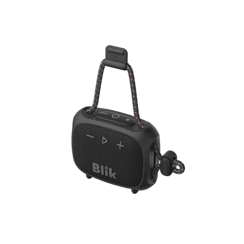 PARLANTE BLUETOOTH BLIK RIDER 8W IPX7 5H CLIP TWS NEGRO - 2