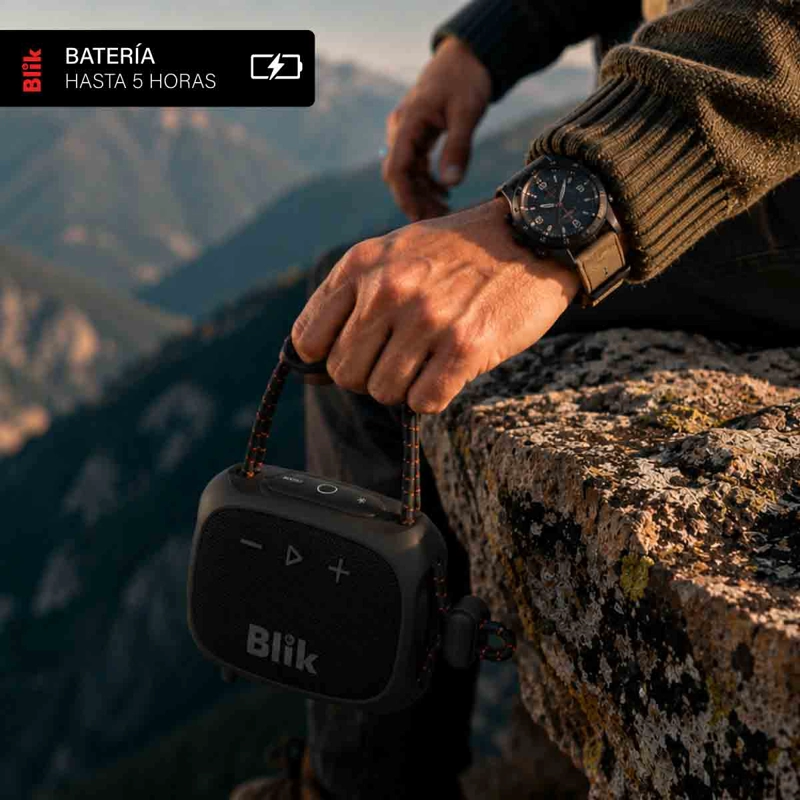 PARLANTE BLUETOOTH BLIK RIDER 8W IPX7 5H CLIP TWS NEGRO - 4