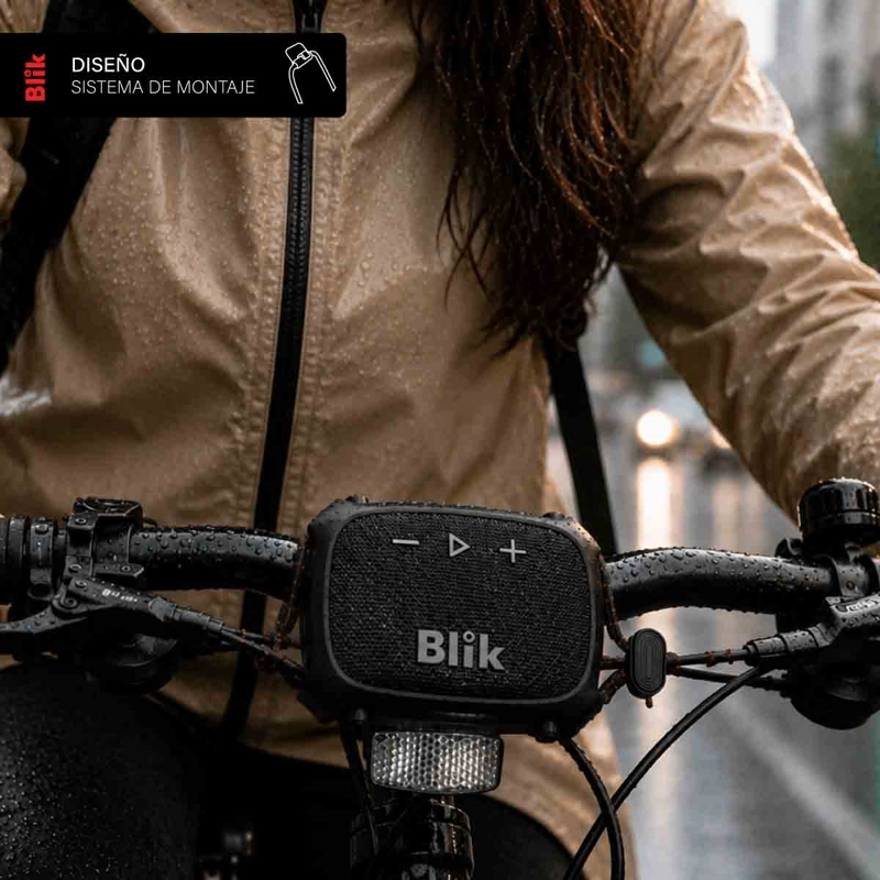 PARLANTE BLUETOOTH BLIK RIDER 8W IPX7 5H CLIP TWS NEGRO - 5