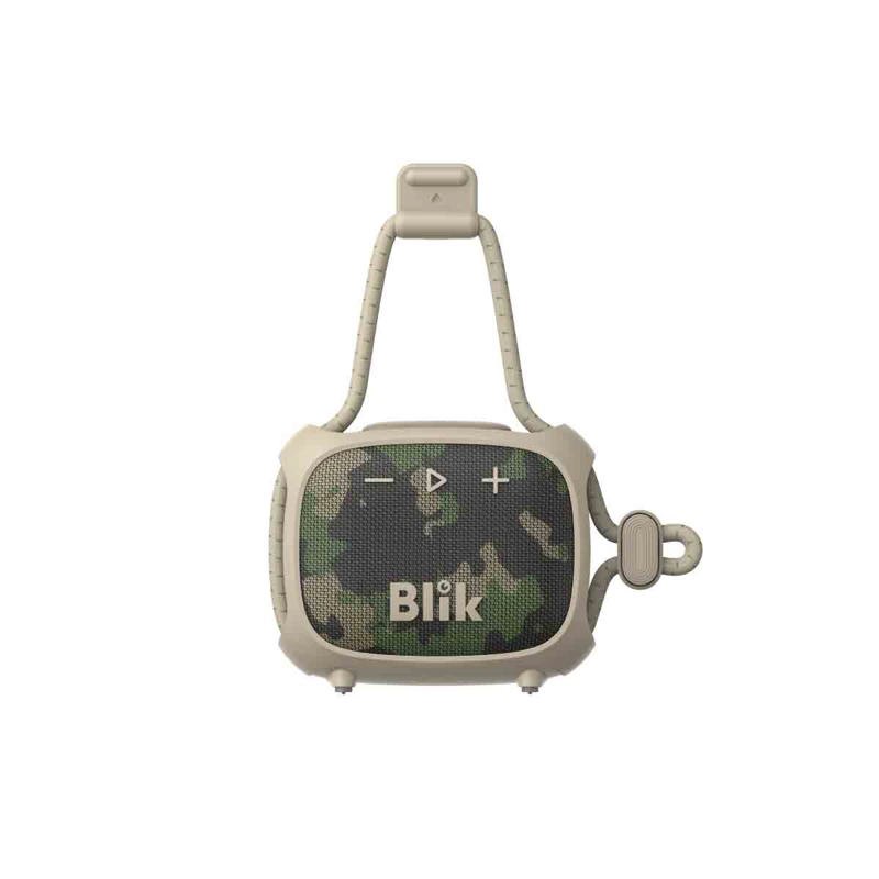 PARLANTE BLUETOOTH BLIK RIDER 8W IPX7 5H CLIP COLOR MILITAR - 1