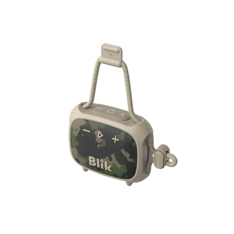 PARLANTE BLUETOOTH BLIK RIDER 8W IPX7 5H CLIP COLOR MILITAR - 2