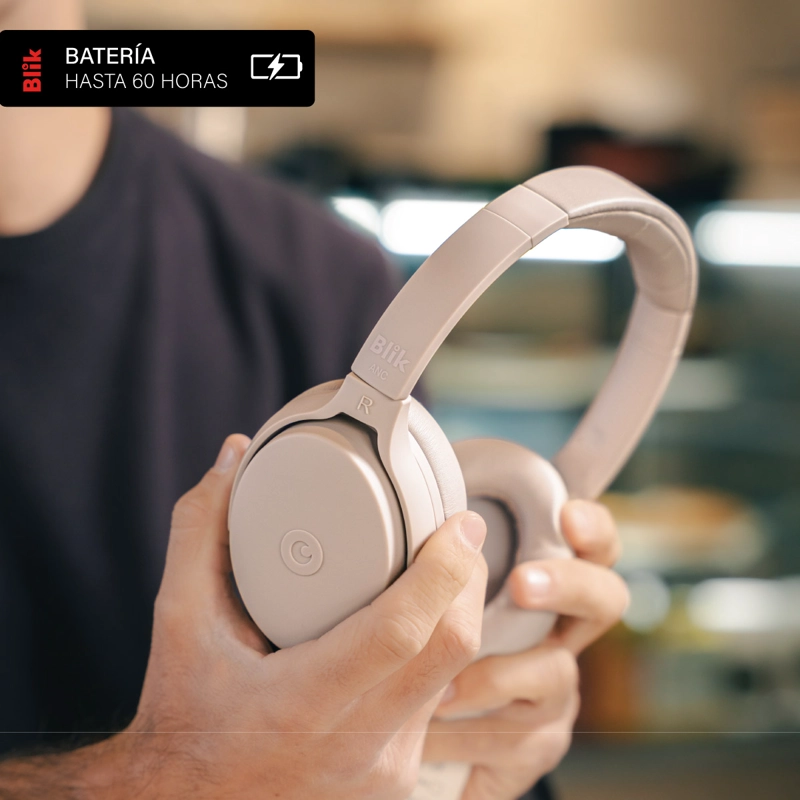 AUDIFONOS BLUETOOTH BLIK NEO CANCELACION DE RUIDO 60H ROSA - 5