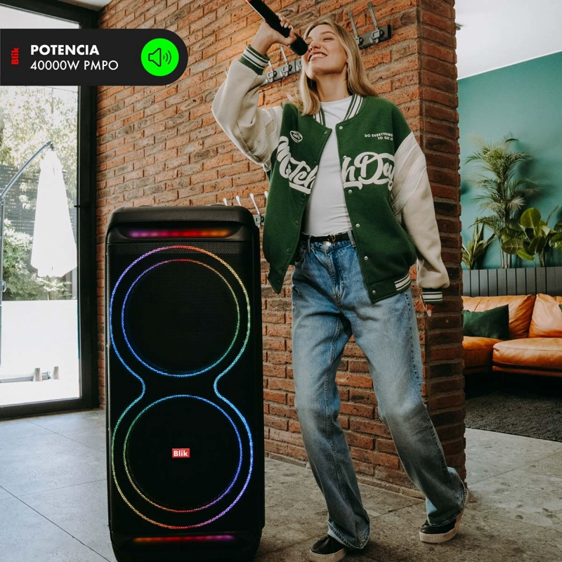 PARLANTE BLUETOOTH KARAOKE CON MICROFONO BLIK ULTRABASS15 - 3