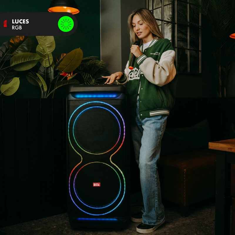 PARLANTE BLUETOOTH KARAOKE CON MICROFONO BLIK ULTRABASS15 - 7