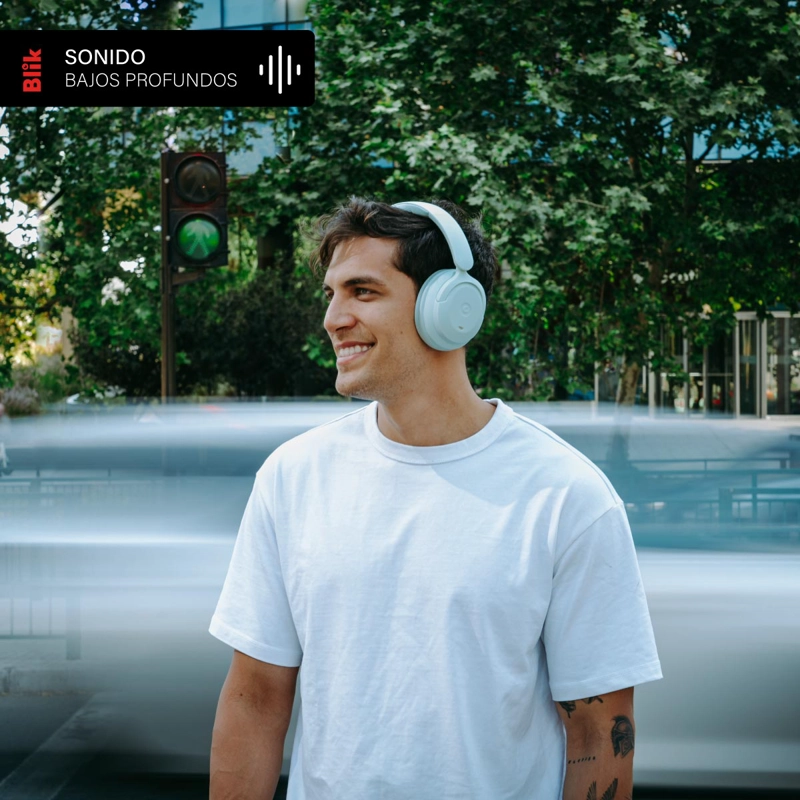AUDIFONOS BLUETOOTH BLIK SOUL900 CANCELACION DE RUIDO VERDE - 4