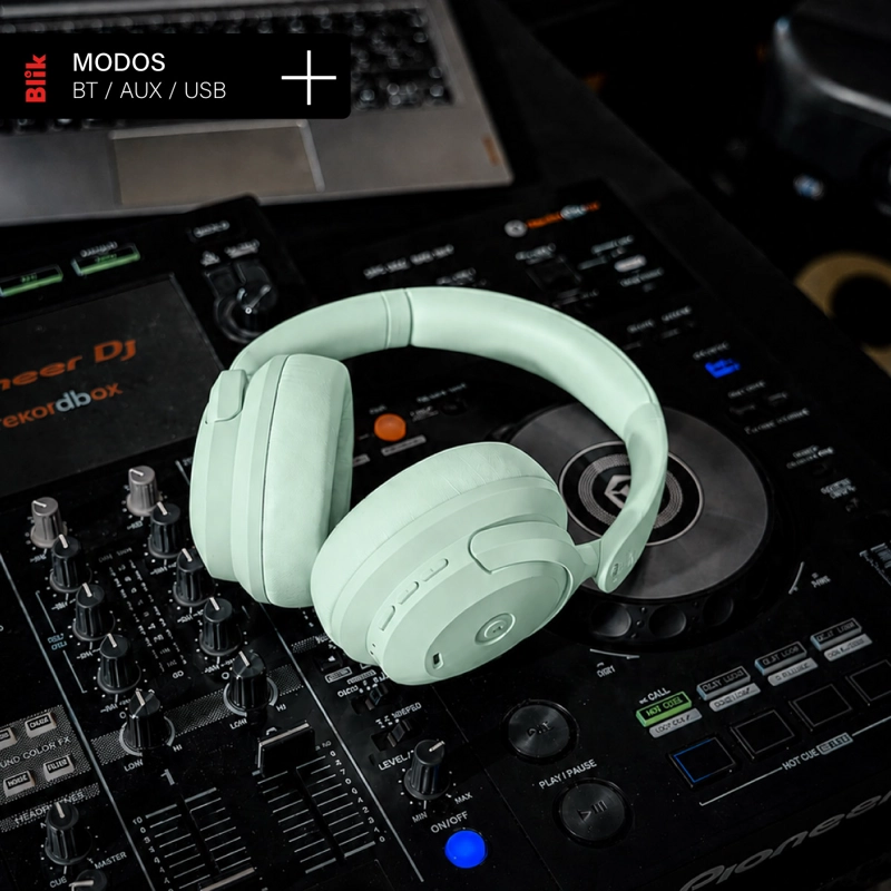 AUDIFONOS BLUETOOTH BLIK SOUL900 CANCELACION DE RUIDO VERDE - 7