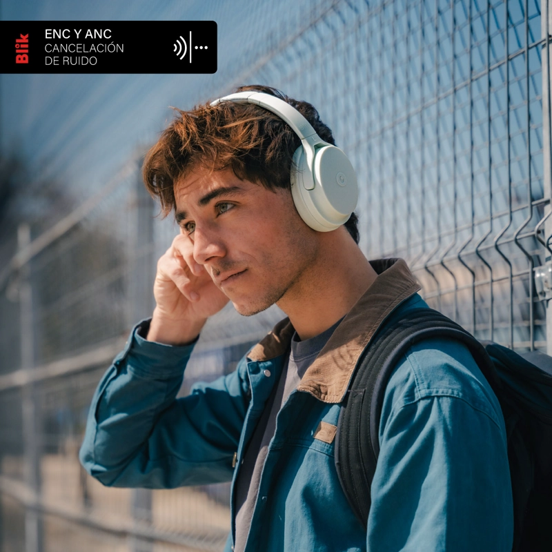 AUDIFONOS BLUETOOTH BLIK NEO CANCELACION DE RUIDO 60H VERDE - 3