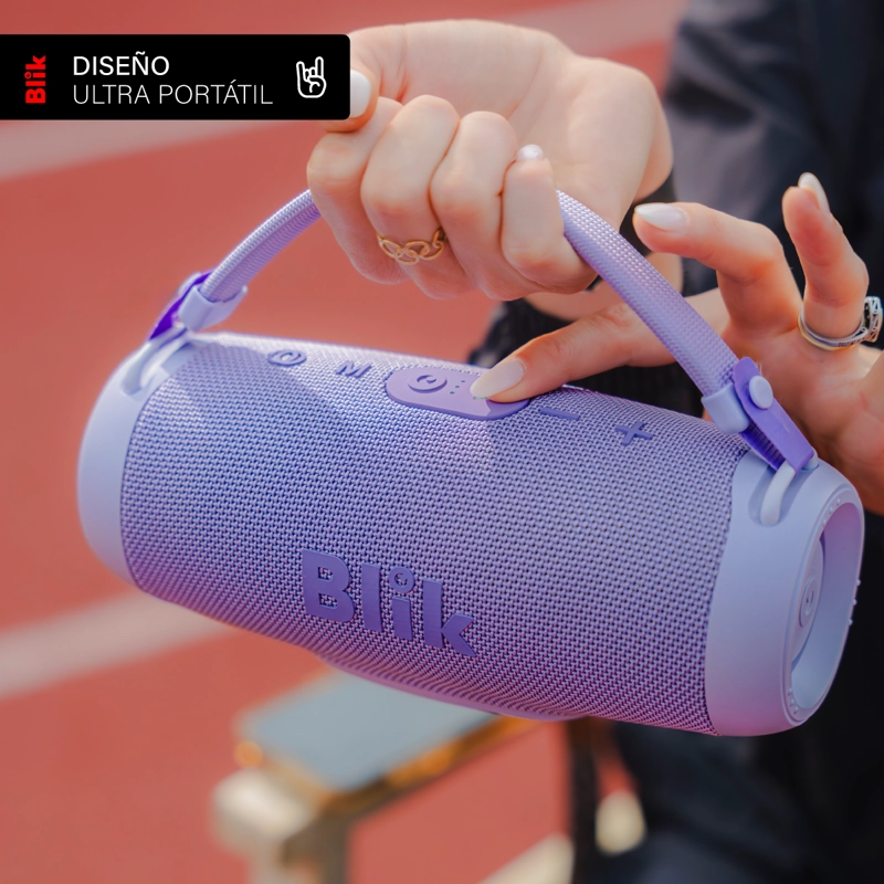 PARLANTE BLUETOOTH PORTATIL BLIK POWERBASS30 30W 15 HRS LILA - 5