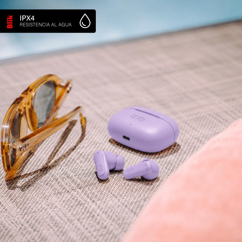 AUDIFONOS BLUETOOTH INALAMBRICOS BLIK AIR500 LILA 30 HRS - 6